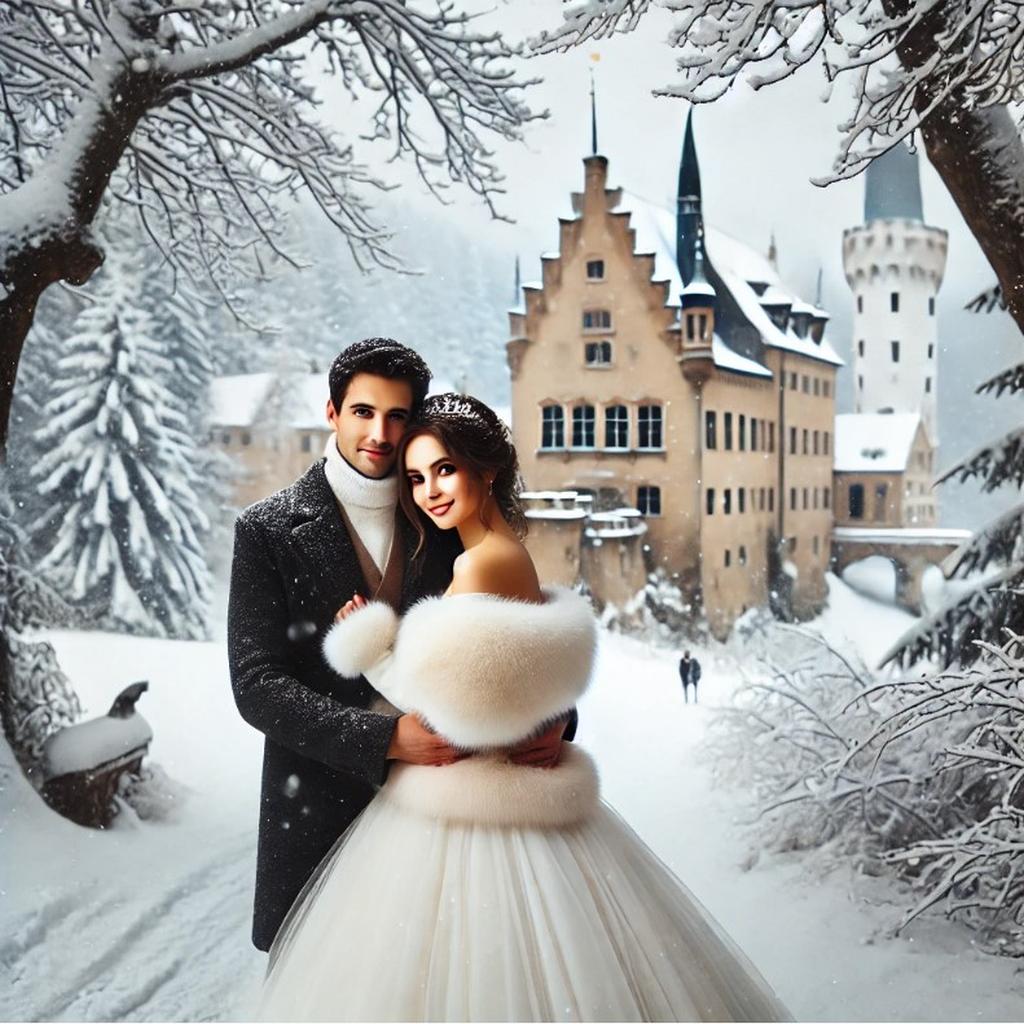 Winterhochzeit in Muggendorf mit verschneiter Kulisse