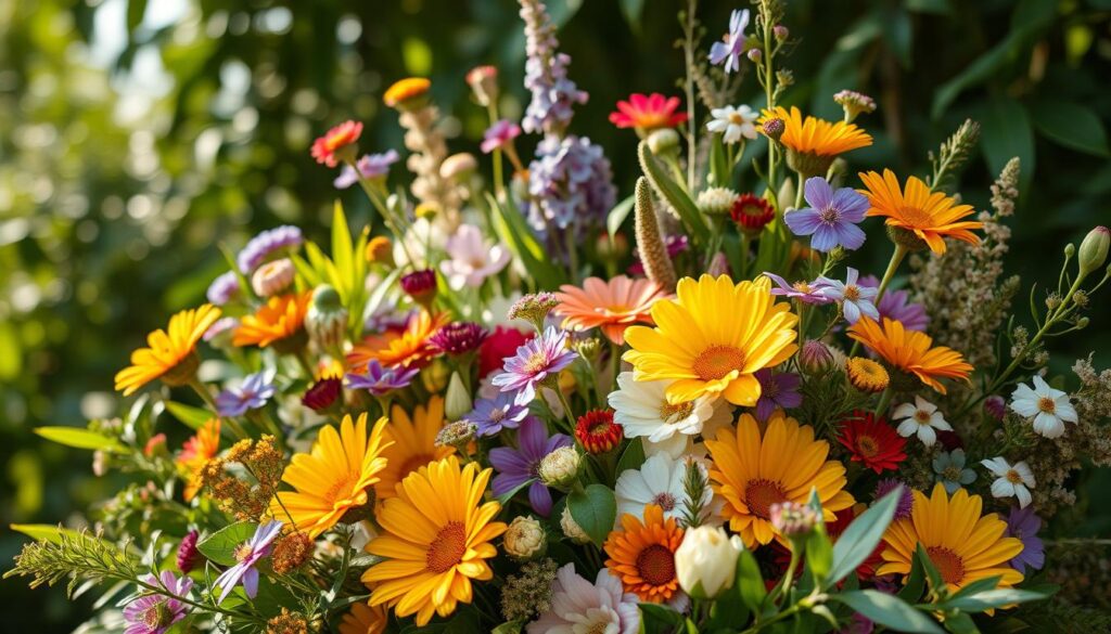 ökologische Hochzeitsblumen
