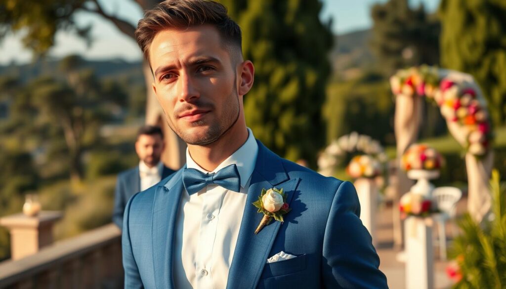 Blauer Anzug Hochzeit