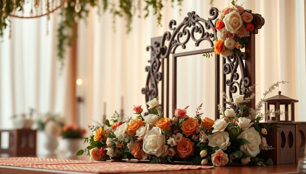 Hochzeitskarte mit Holzverzierung
