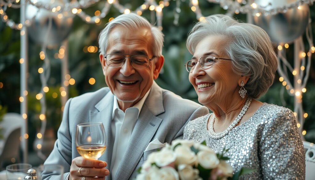 Silbernes Hochzeitspaar