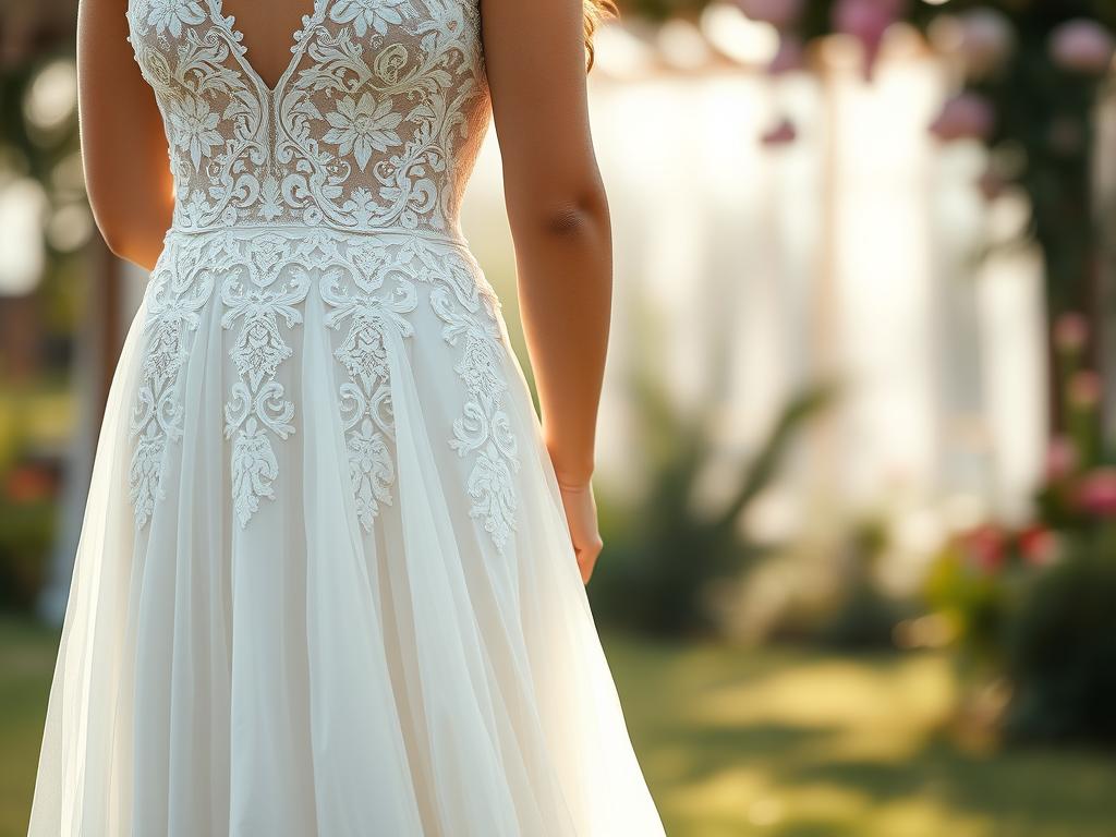 romantisches Boho Brautkleid