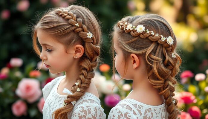 Frisur Kinder Mädchen Hochzeit 2025