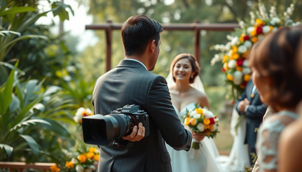 Hochzeitsfotograf bei der Arbeit Hochzeitsfotograf bei der Arbeit