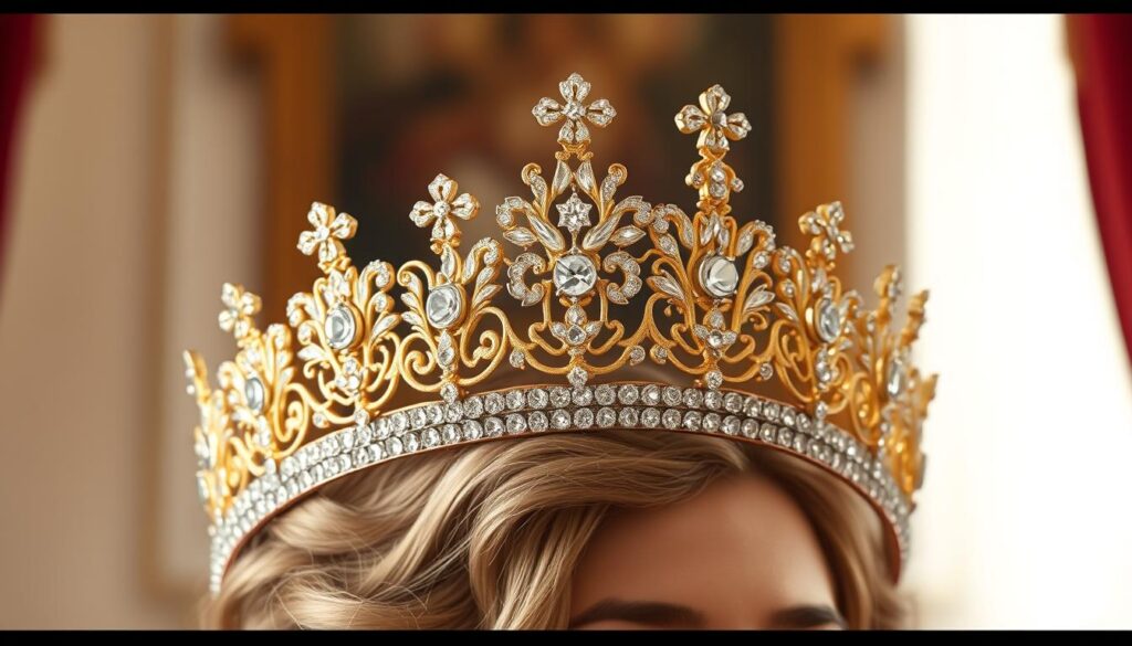 Berühmte Tiara Königliche Insignien