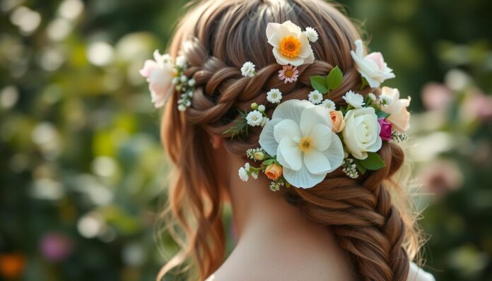 Haarschmuck Hochzeit echte Blumen