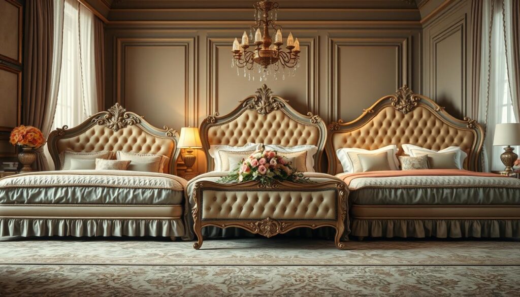 Luxuriöses Hochzeitsbett Größenvergleich