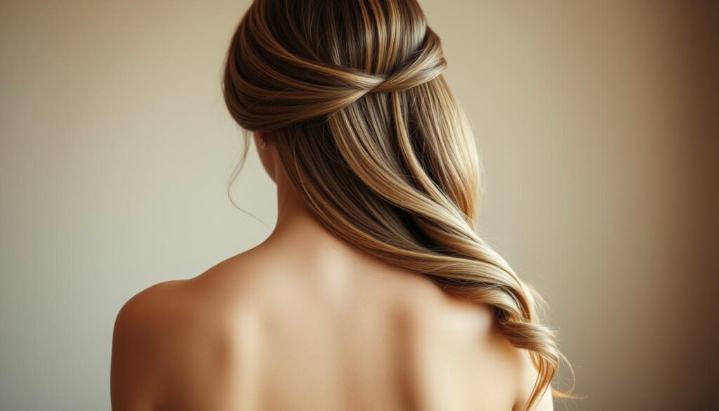 Brautfrisur glatte Haare offen Styling