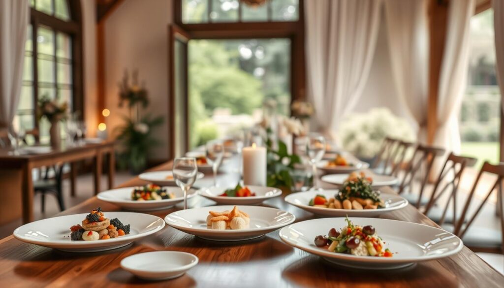 Hochzeitsmenü mit speziellen Diätoptionen