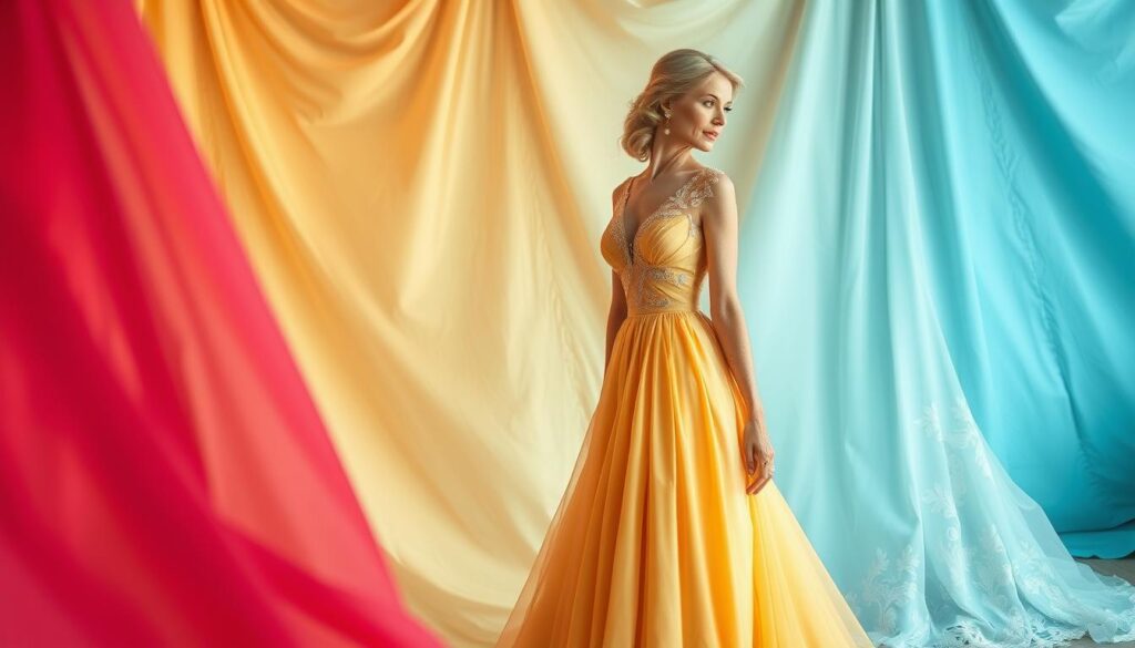 Farbige Brautkleider für reifere Damen