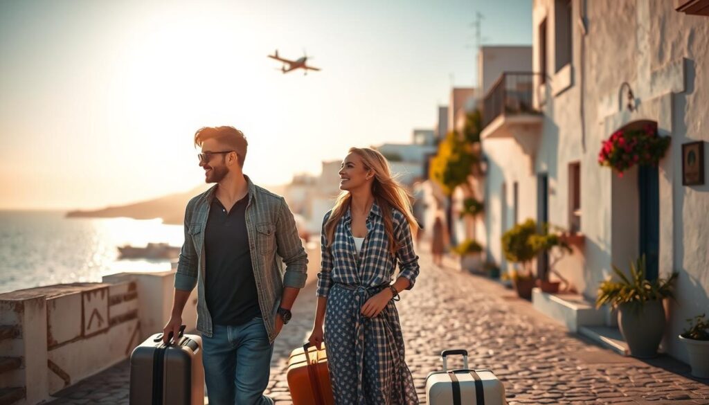 Flitterwochen Flug und Unterkunft