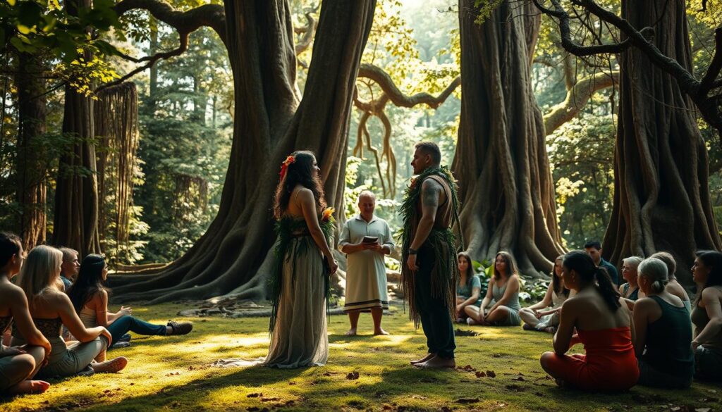 Schamanische Hochzeit Zeremonien