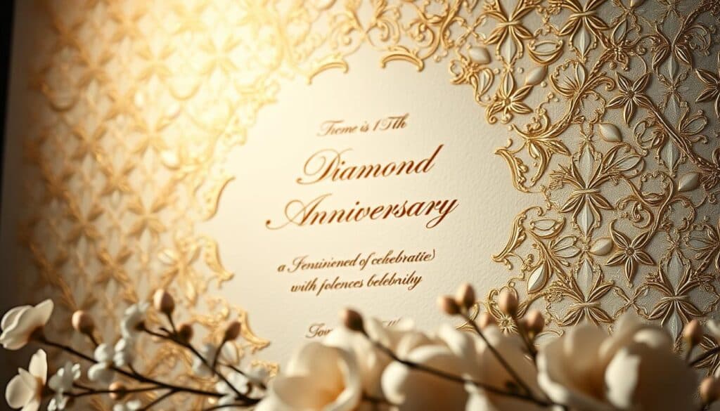 Diamantene Hochzeit Einladungsdesign