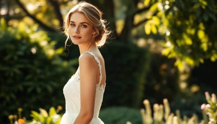 Brautkleid schlicht romantisch