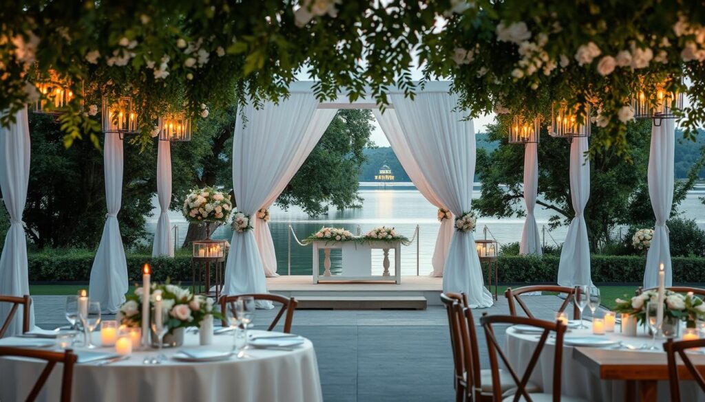 Traumhochzeit am See Dekoration
