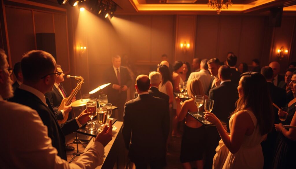 ausgefallener Sektempfang Musik Unterhaltung