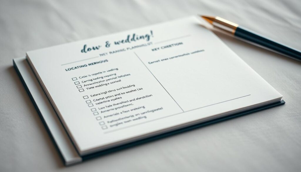 Checkliste für Hochzeitslocation Besichtigung