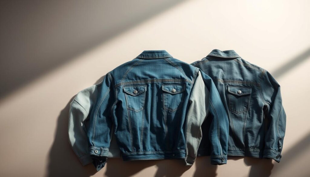 Jeansjacke Auswahl Materialien