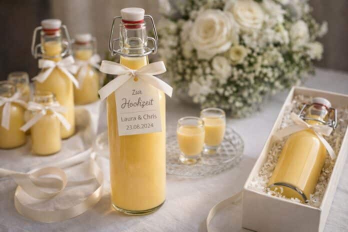 Eierlikör als Hochzeitsgeschenk Eierlikör als Hochzeitsgeschenk