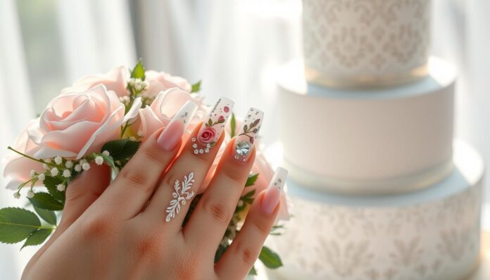 Gelnägel Hochzeit Braut
