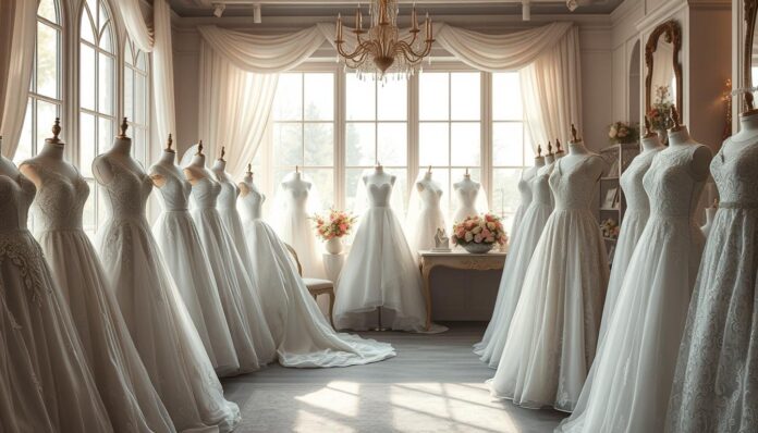 Weisstoene-Brautkleid Weißtöne Brautkleid