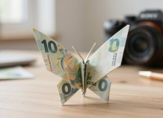 Geld falten Schmetterling mit 1 Schein: Einfache Anleitung für 2026 Geld falten Schmetterling 1 Schein