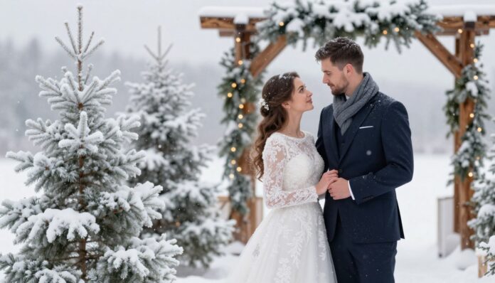 Hochzeit im Winter Outfit