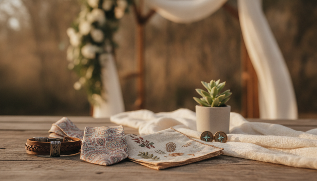 Accessoires für den Boho-Bräutigam